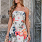 Botanical Breeze Multi Print Mini Dress OMFORT