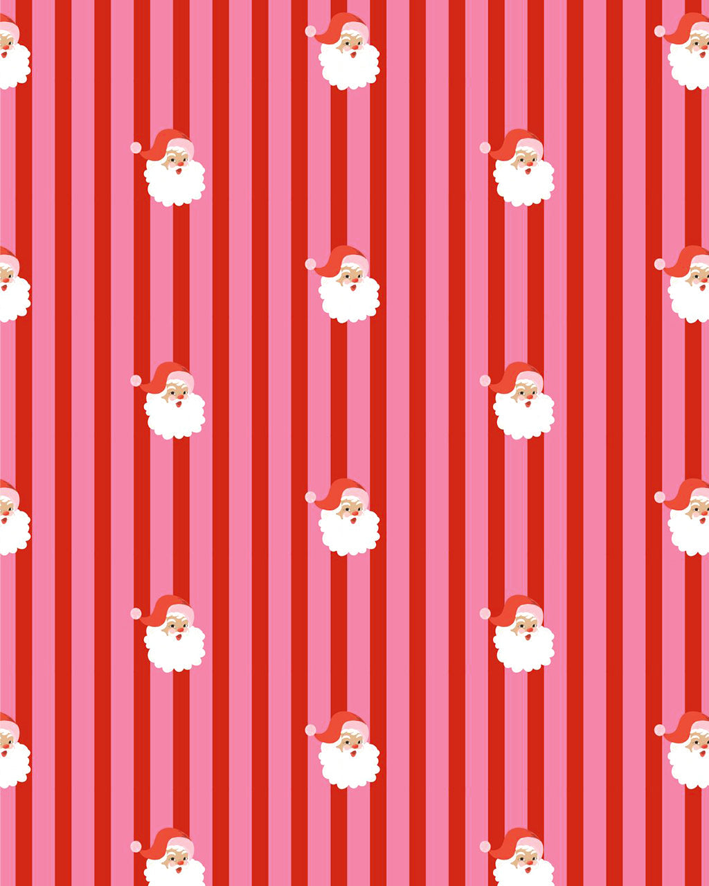 Christmas Santa Stripe Print Pajama Set OMFORT