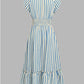 Sunset Cruise Striped Midi Dress OMFORT