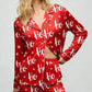 Christmas Hoho Snowflake Print Pajama Set OMFORT