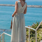 Coastline Striped Midi Dress - Green OMFORT