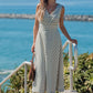 Coastline Striped Midi Dress - Green OMFORT