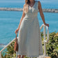 Coastline Striped Midi Dress - Green OMFORT