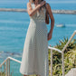 Coastline Striped Midi Dress - Green OMFORT