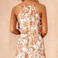 Daisy Peach Boho Floral Playsuit OMFORT