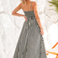 Subtle Lines Striped Maxi Dress OMFORT