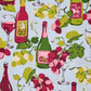 Grapes Wine Bottles Print Pajama Set OMFORT