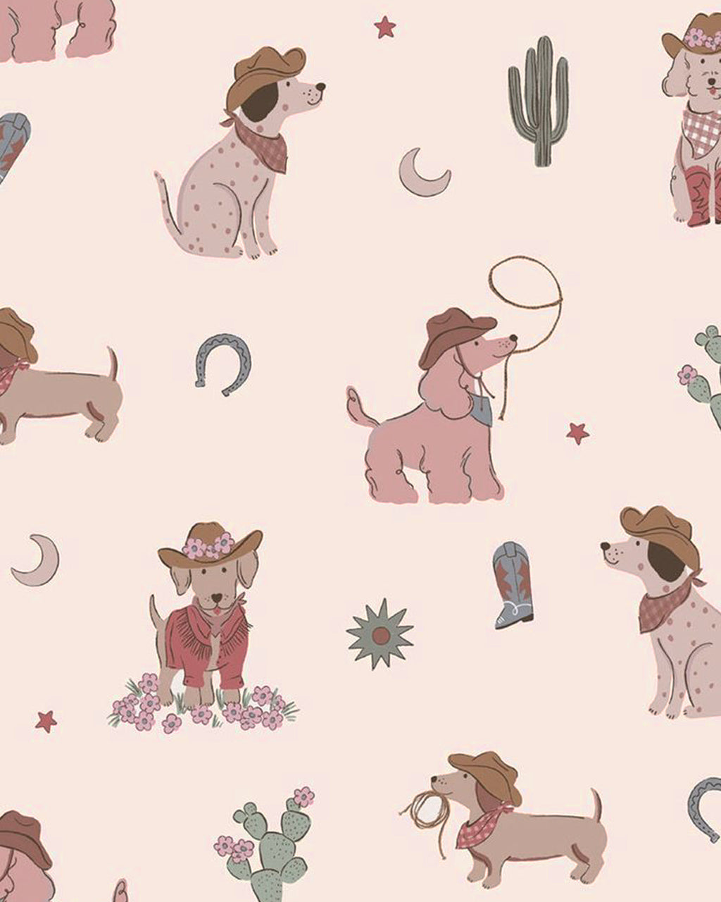 Cowboy Dogs Print Pajama Set OMFORT