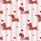 Groovy Valentine Dachshund Print Pajama Set OMFORT