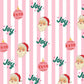 Christmas Santa Stripe Print Pajama Set OMFORT