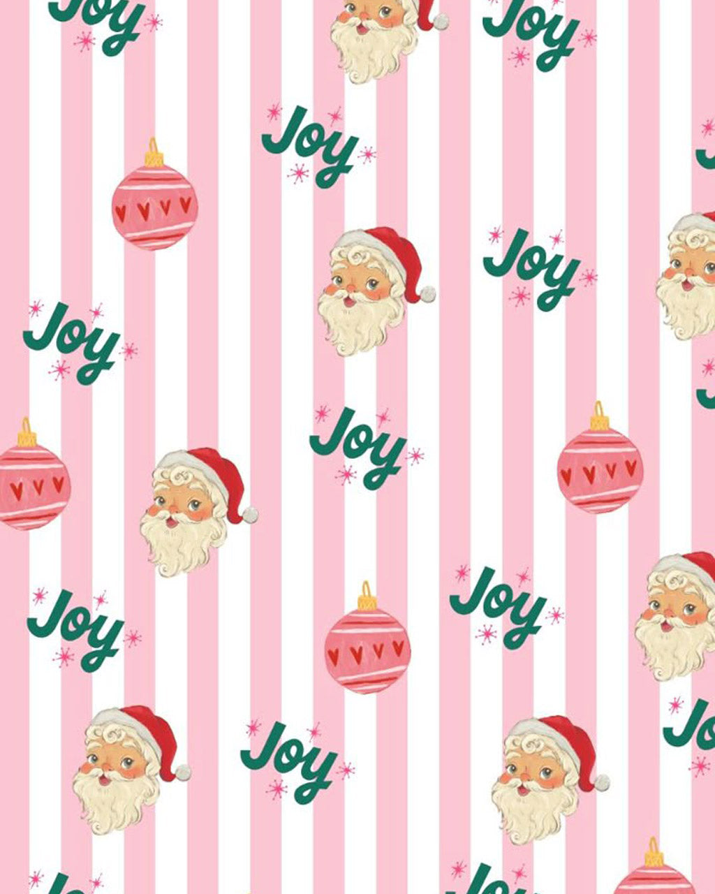 Christmas Santa Stripe Print Pajama Set OMFORT