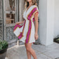ELAN Natural Striped Kimono Dress OMFORT