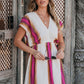 ELAN Natural Striped Kimono Dress OMFORT