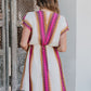 ELAN Natural Striped Kimono Dress OMFORT