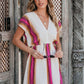 ELAN Natural Striped Kimono Dress OMFORT