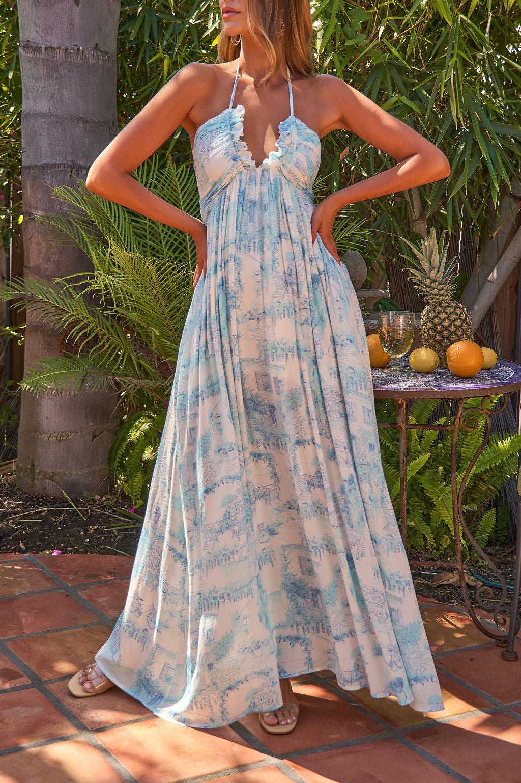 Everlasting Print Maxi Dress OMFORT