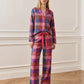 Rainbow Plaid Print Pajama Set OMFORT