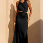 Euphoria Halter Maxi Dress Black OMFORT