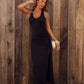 Midnight Whispers Halter Maxi Dress Black OMFORT