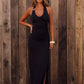Midnight Whispers Halter Maxi Dress Black OMFORT