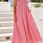 Gingham Open Back Maxi Dress - Red OMFORT