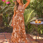 Honey Meadow Sweetheart Midi Dress - Brown OMFORT