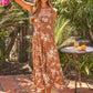 Honey Meadow Sweetheart Midi Dress - Brown OMFORT