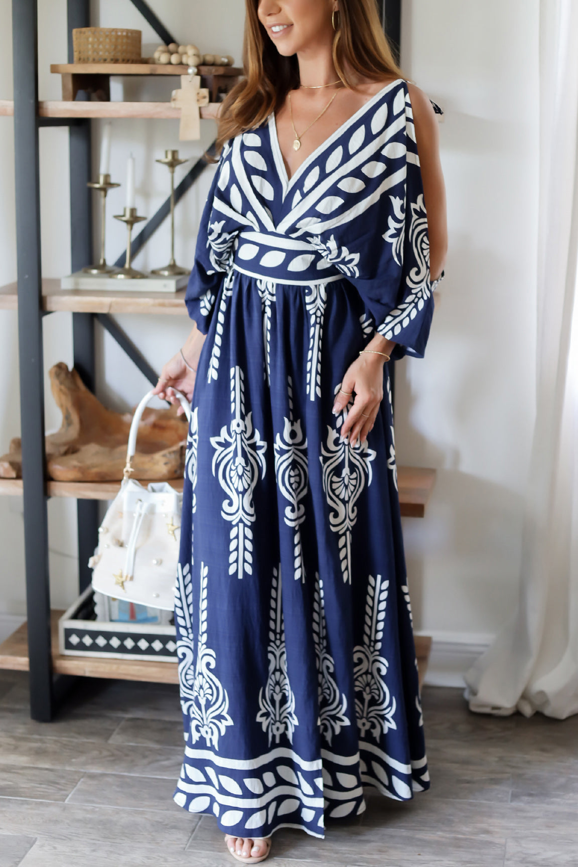 Tulum Maxi Dress - Navy OMFORT
