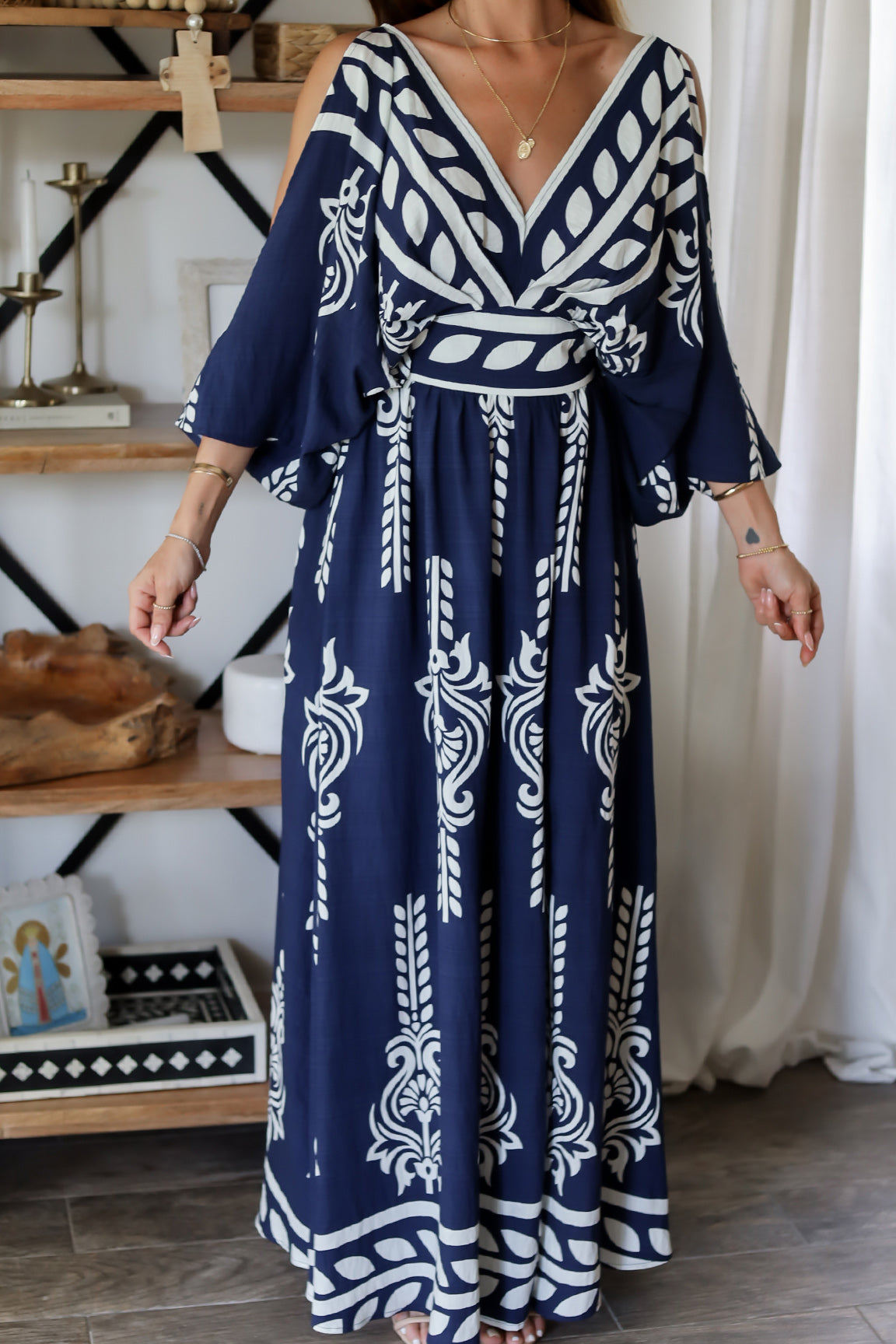 Tulum Maxi Dress - Navy OMFORT