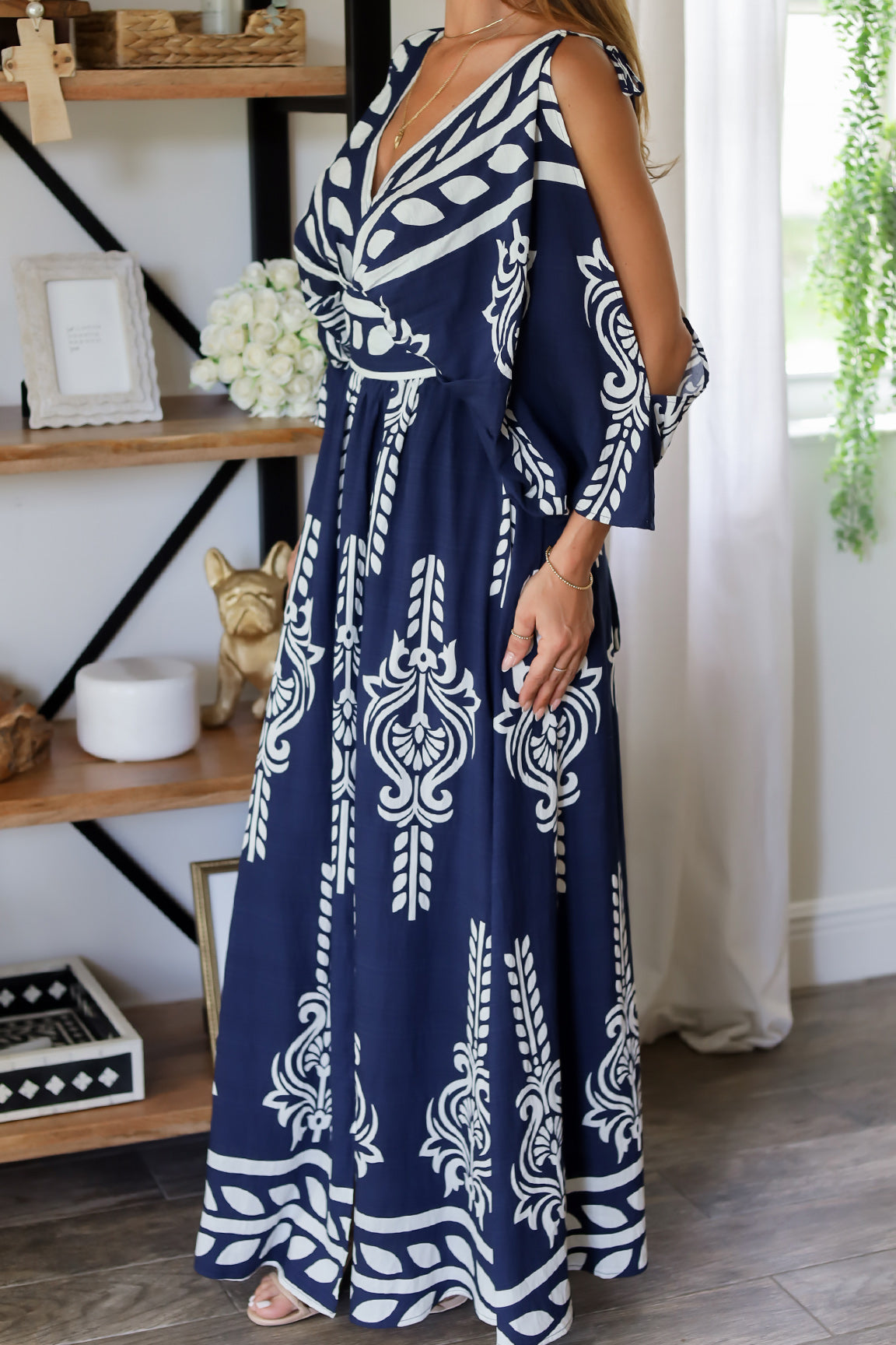 Tulum Maxi Dress - Navy OMFORT