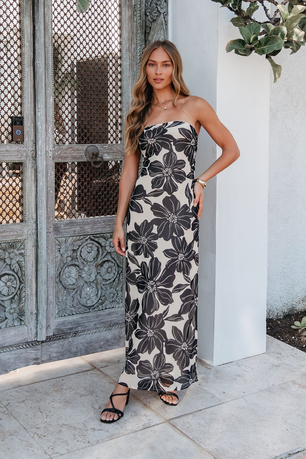 Midnight Eclipse Strapless Maxi Dress OMFORT