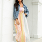 Lovingly Yours Multi Patchwork Print Midi Dress OMFORT