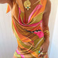 Green Abstract Leila Mini Dress OMFORT