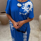 Blue Dolce Vita T-Shirt Dress OMFORT
