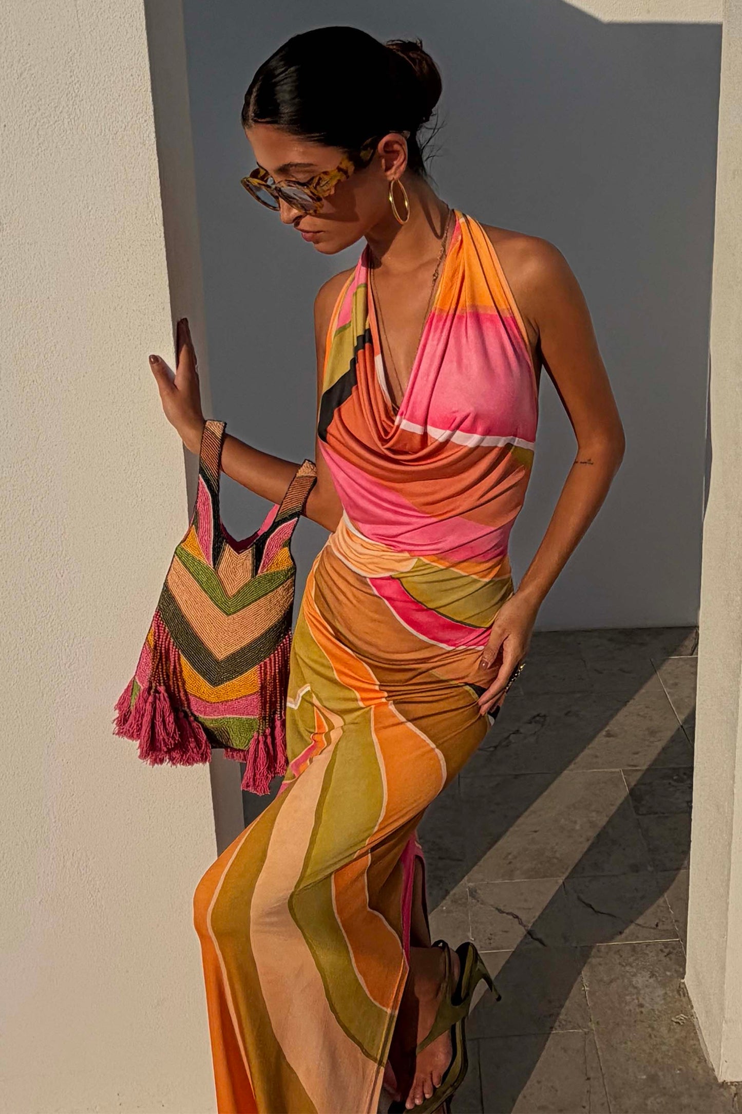 Multi Abstract Sabine Dress OMFORT