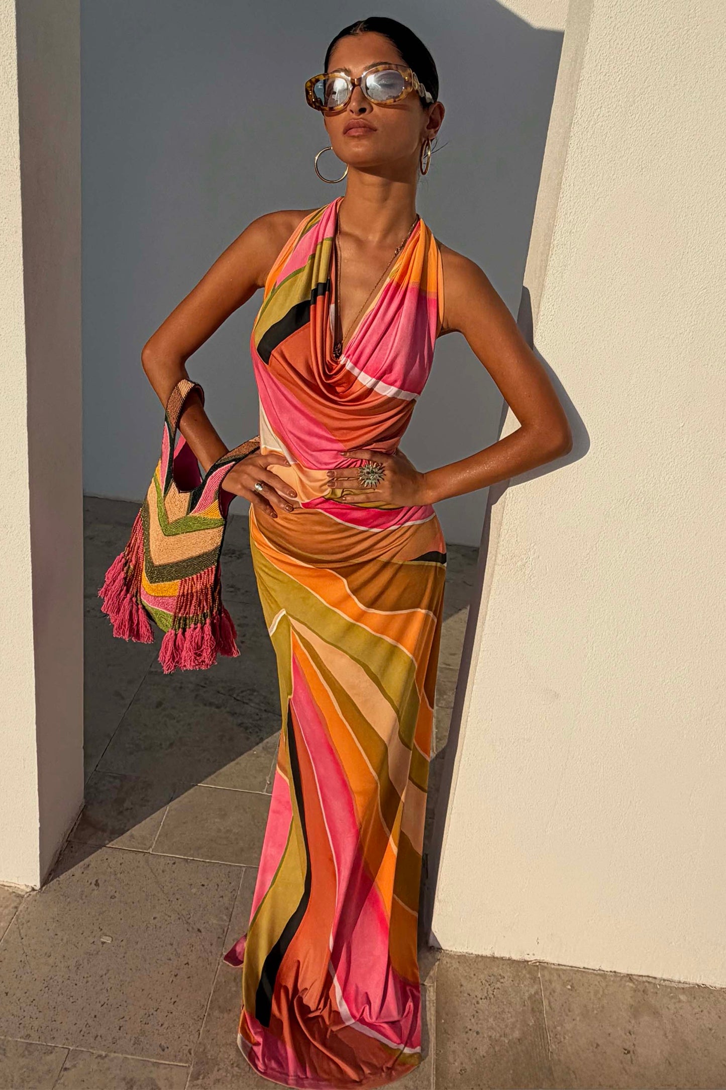Multi Abstract Sabine Dress OMFORT