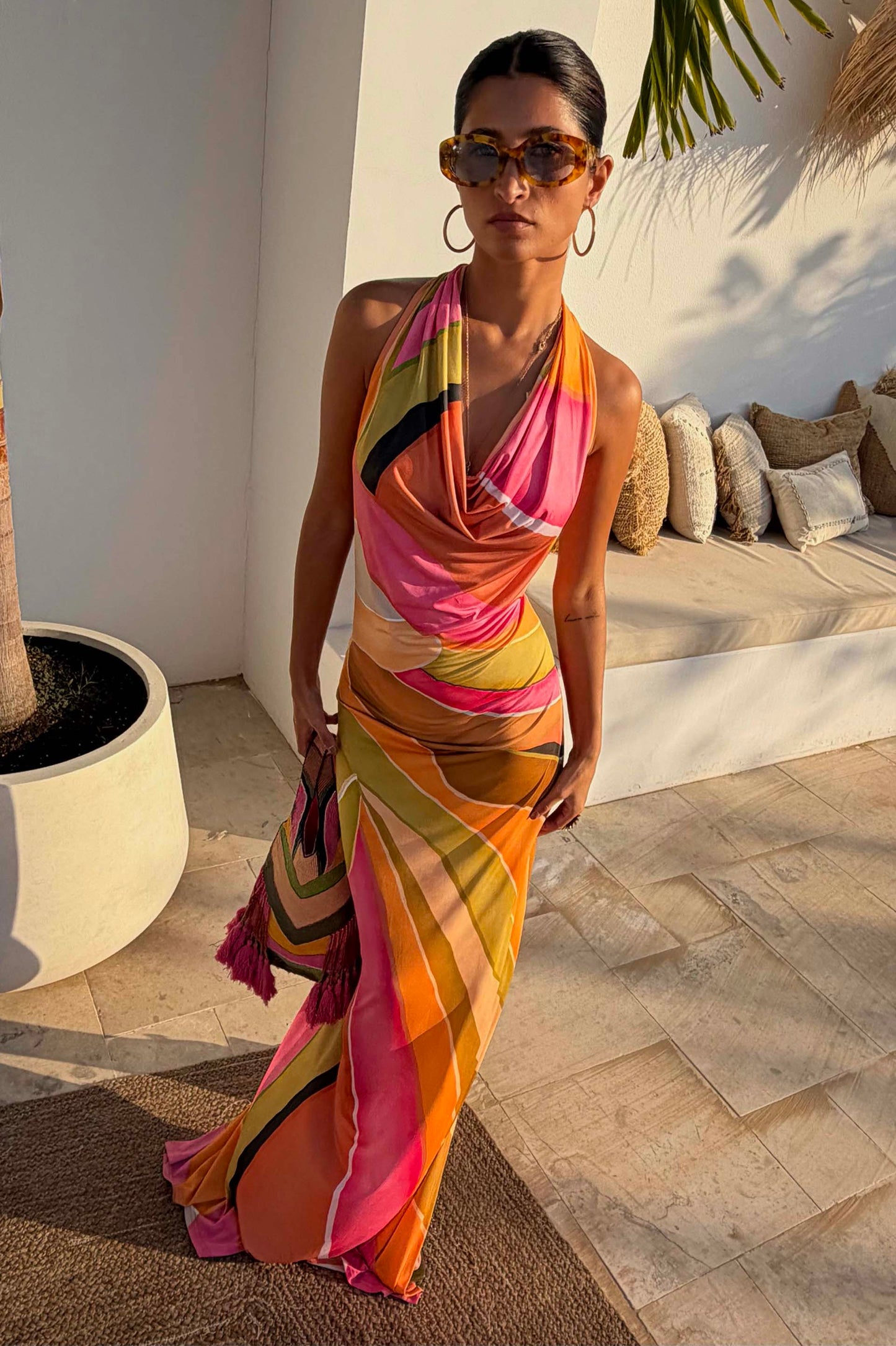 Multi Abstract Sabine Dress OMFORT