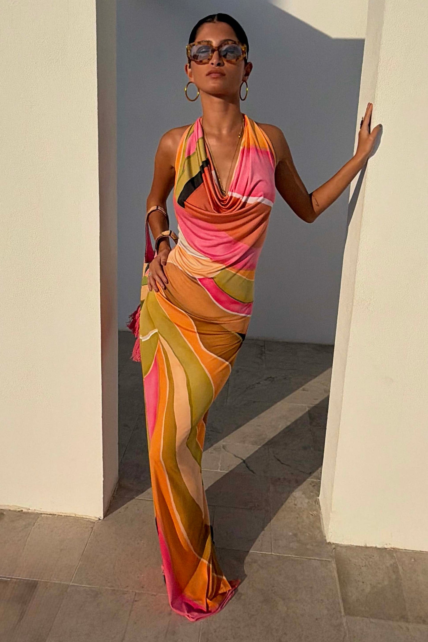 Multi Abstract Sabine Dress OMFORT