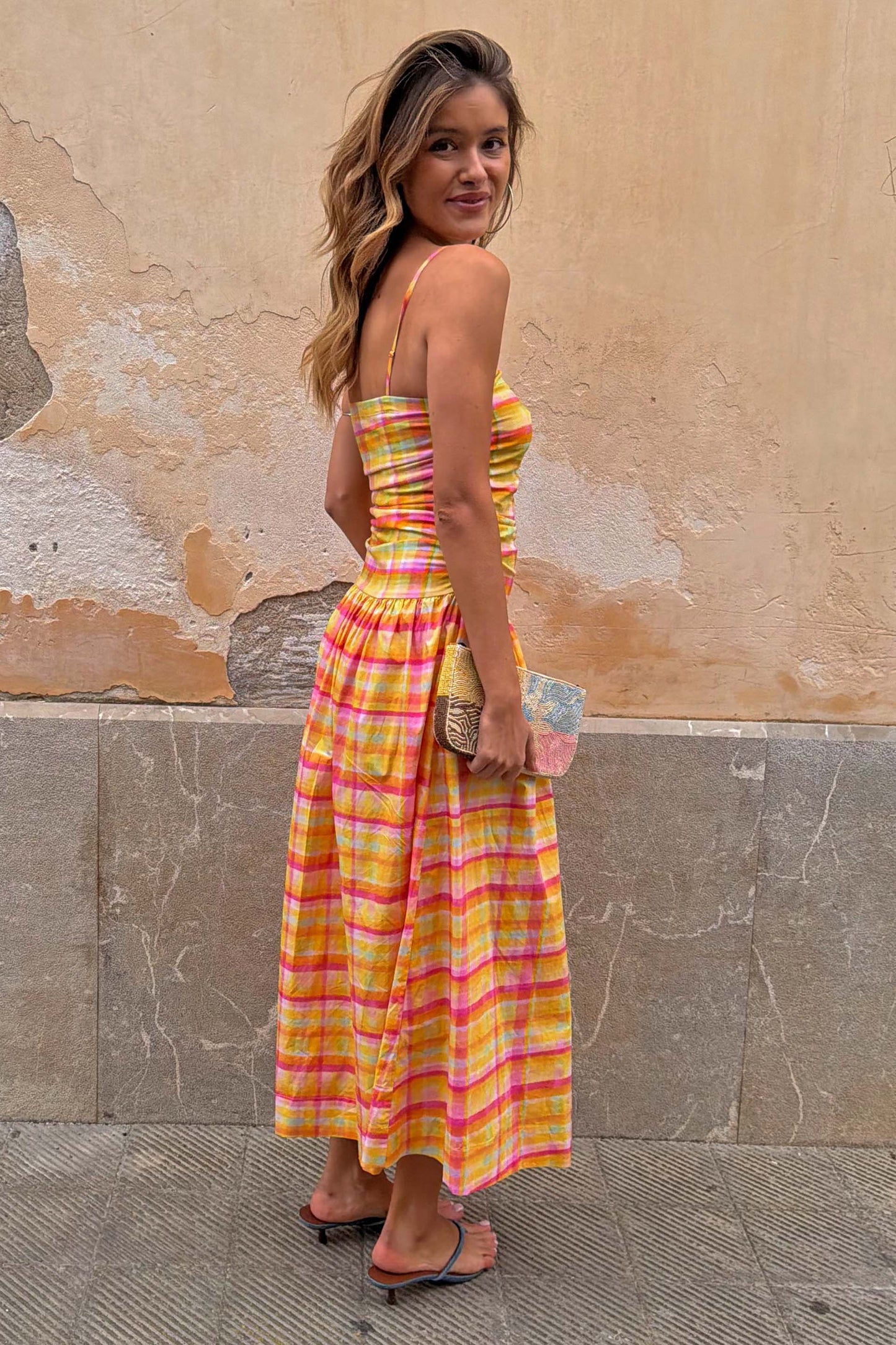 Check Lola Mid-axi Dress OMFORT