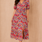 Nigella Multi Print Midi Dress OMFORT