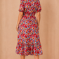 Nigella Multi Print Midi Dress OMFORT