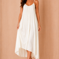 Olene Cream Trapeze Maxi Dress OMFORT