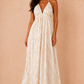Ophelia Cream Boho Halter Neck Dress OMFORT
