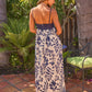Palm Beaded Strap Maxi Dress - Navy OMFORT
