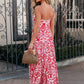 Palm Embers Tiered Maxi Dress with Straps OMFORT