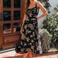 Paloma Black Tropical Print Midi Dress OMFORT