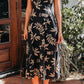 Paloma Black Tropical Print Midi Dress OMFORT