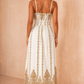 Payton Cream Boho Vine Print Cami Dress OMFORT