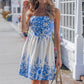 Riviera Garden Smocked Mini Dress - Blue OMFORT