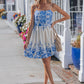 Riviera Garden Smocked Mini Dress - Blue OMFORT